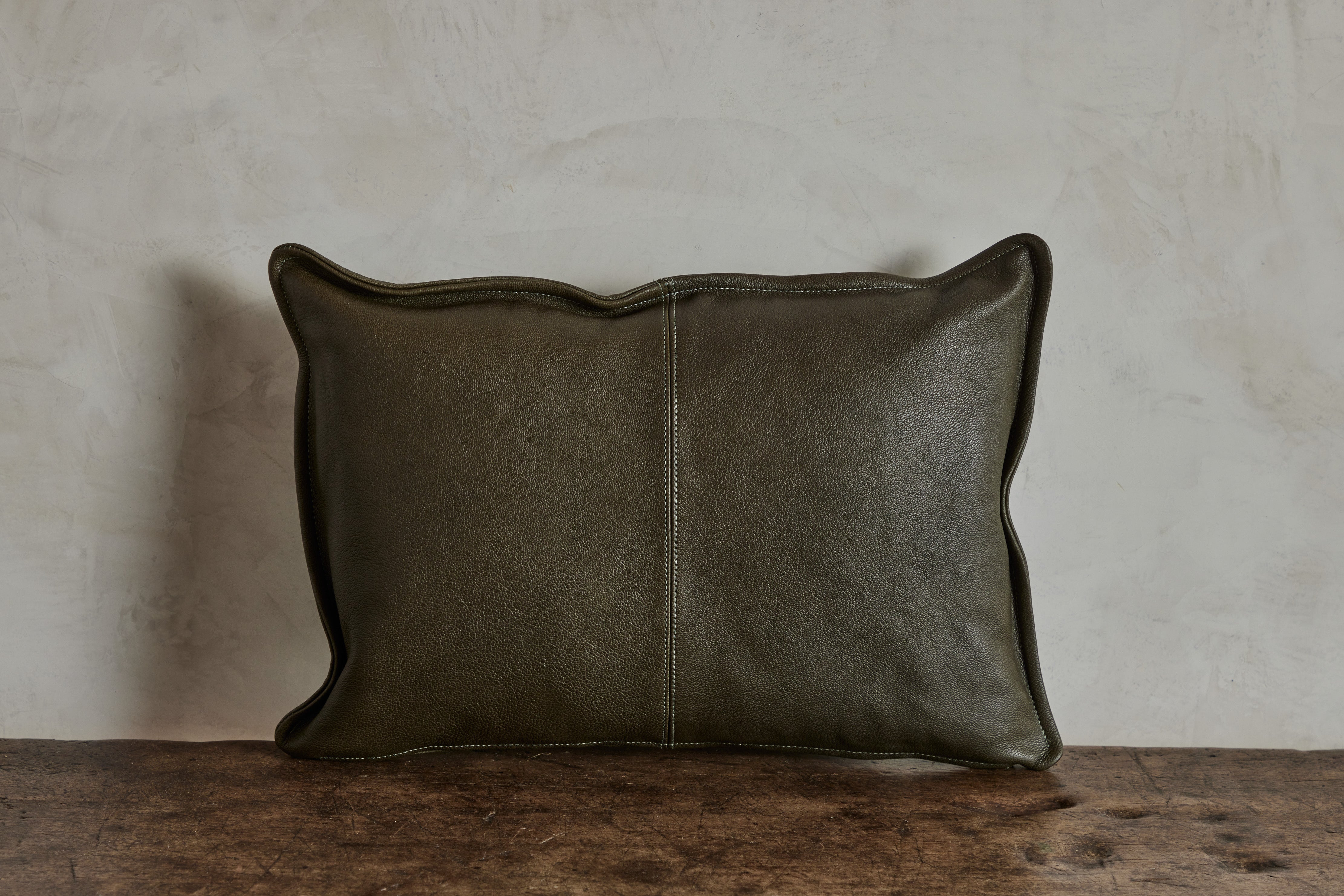 Nickey Kehoe, Olive Leather Pillow