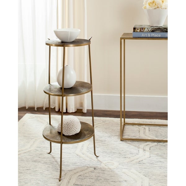 SAFAVIEH Elda Brass Side Table - 14