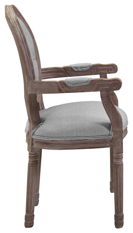 Country Farm House Dining Side Chair Armchair  Set of 2  Fabric Wood   Farmhouse   Dining Chairs   by House Bound  Houzz