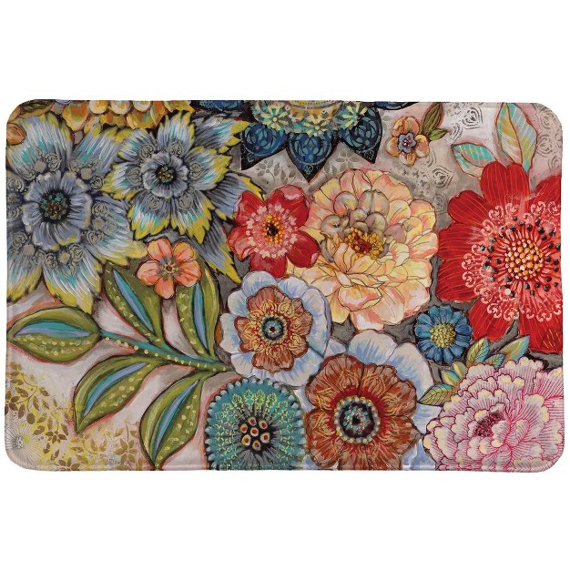 Laural Home Boho Bouquet 20 quot w Xl Memory Foam Rug