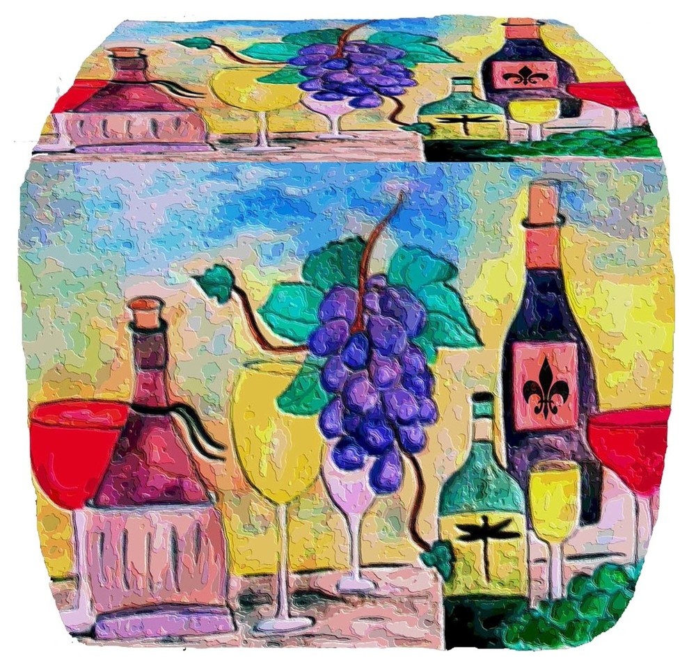 Wine Art Ottoman Art Print  Grape Escape   Traditional   Footstools And Ottomans   by Gifts by the Beach  Houzz