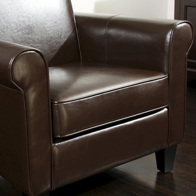 Freemont Bonded Leather Club Chair Christopher Knight Home