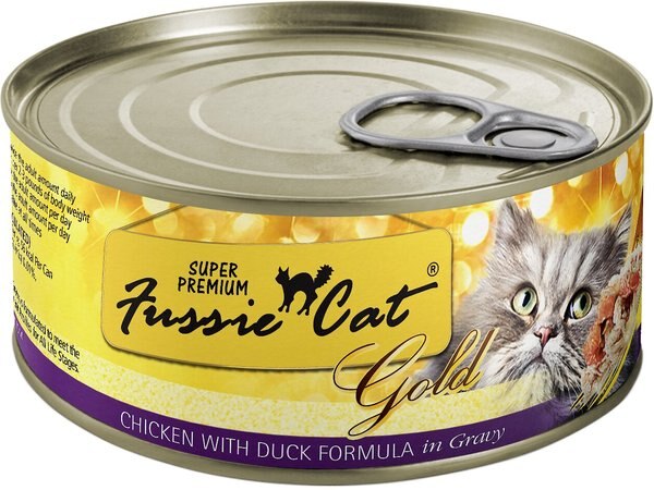 Fussie Cat Super Premium Chicken with Duck Formula in Gravy Grain-Free Canned Cat Food