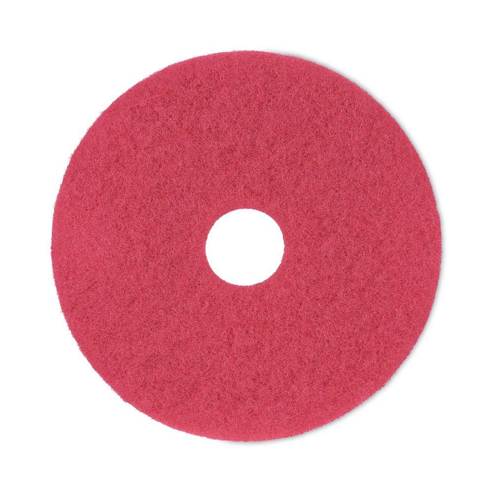 Boardwalk Buffing Floor Pads 17 in. Dia Red (5-Carton) BWK4017RED