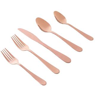 GIBSON HOME Stravida 20-Piece Flatware Set in Rose Gold Stainless Steel Service Set For 4 985119682M