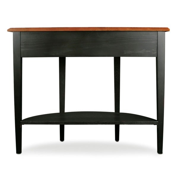 Slate Two-tone Demilune Console