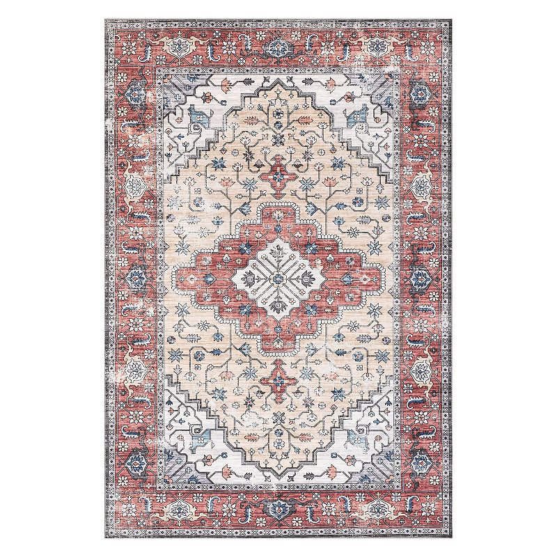 nuLoom Melanie Transitional Medallion Machine Washable Area Rug