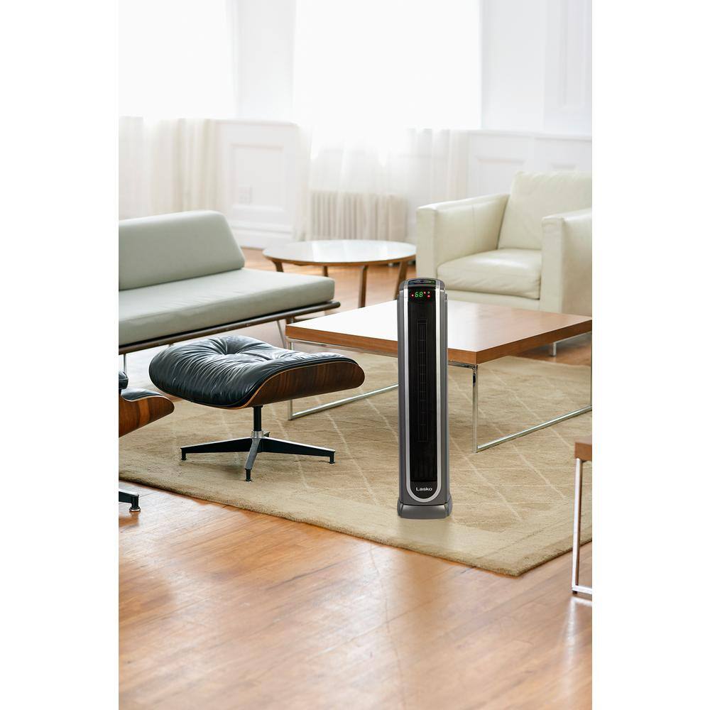 Lasko Tower 1500-Watt Electric Portable Ceramic Oscillating Space Heater with Digital Remote Control 5572