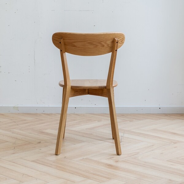 Dining Chair Wooden Oak Natural Wood Solid Chair - 18.31× 22.05 × 31.50