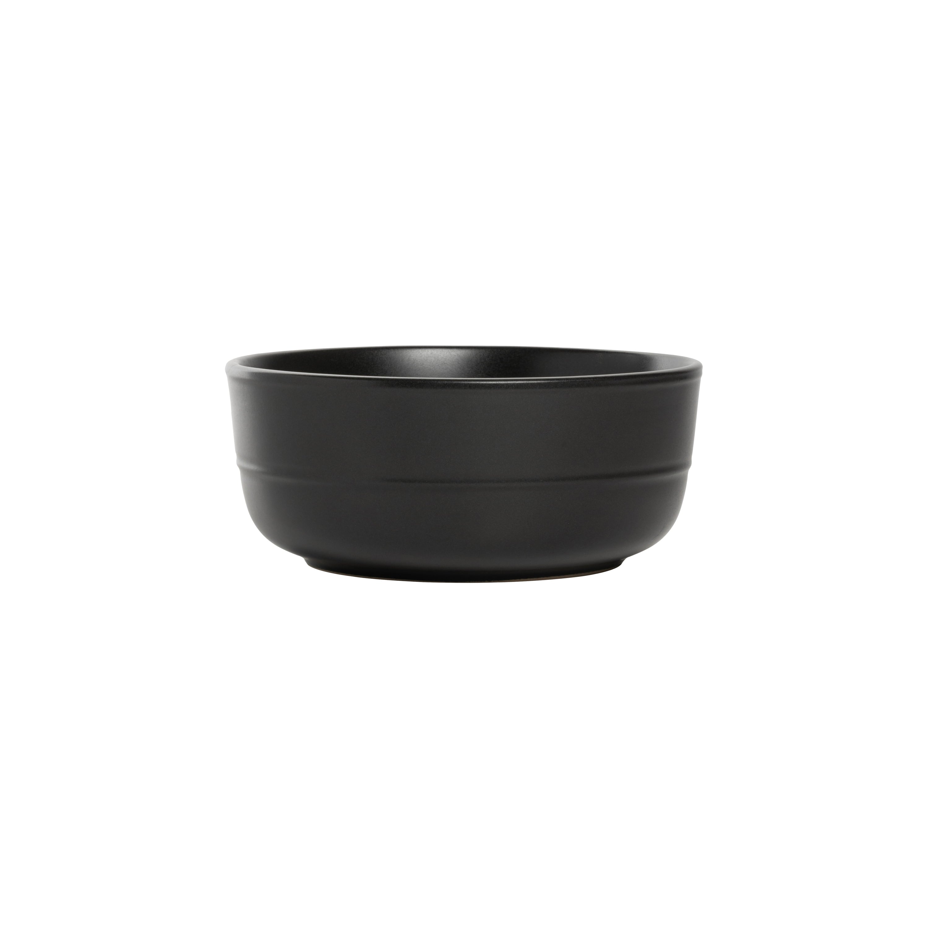 10 Strawberry Street Double Line 6.25/24 oz Round Cereal Bowl， Set of 6， Matte Black