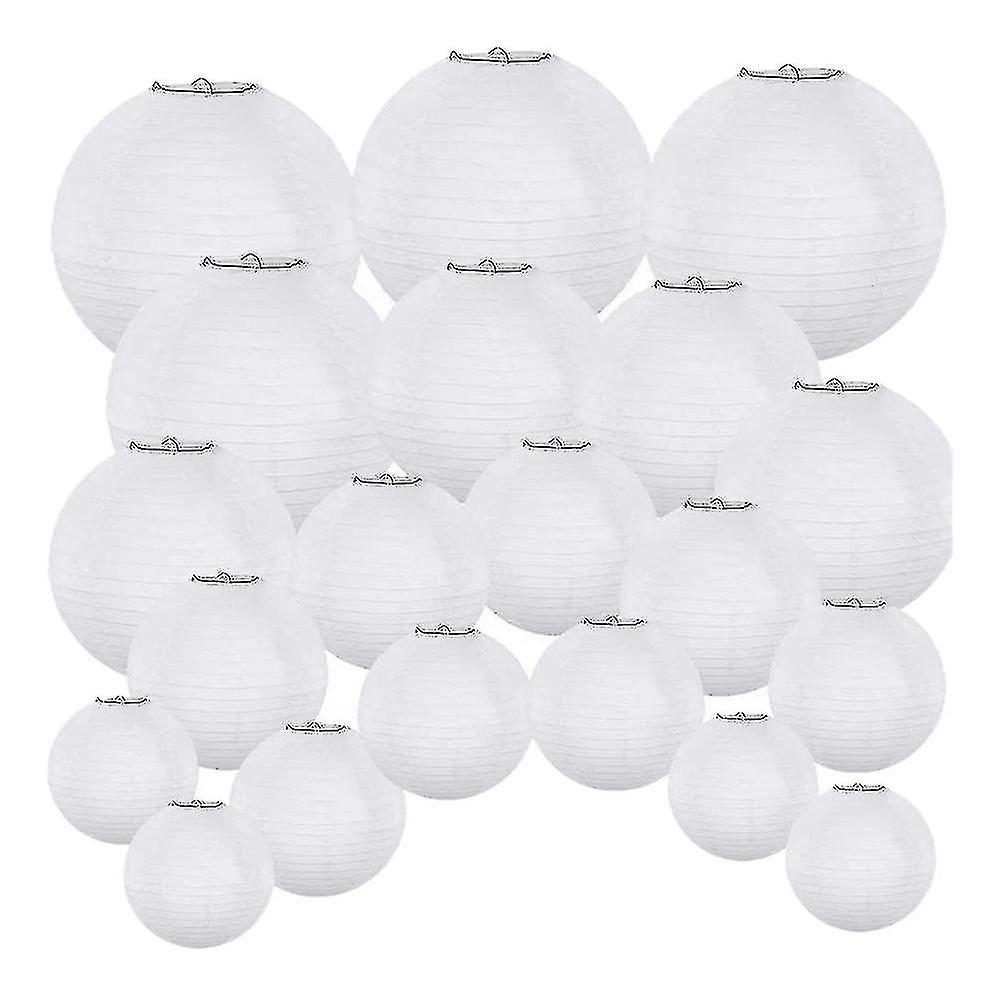 10pcs 15cm Round Paper Lantern Foldable Hanging Lantern Landscape Lighting For Garden Decor