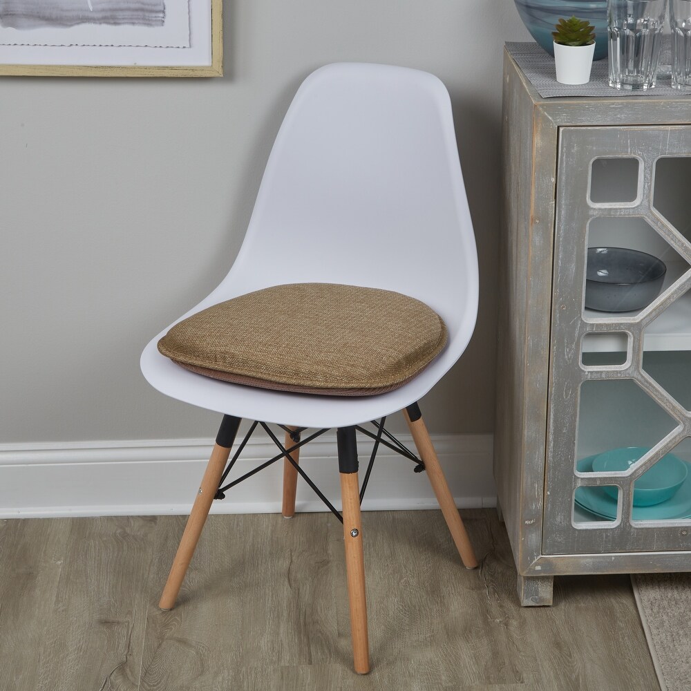 Klear Vu Gripper Non Slip Mid Century Modern Shell Dining Chair Upholstered Cushion