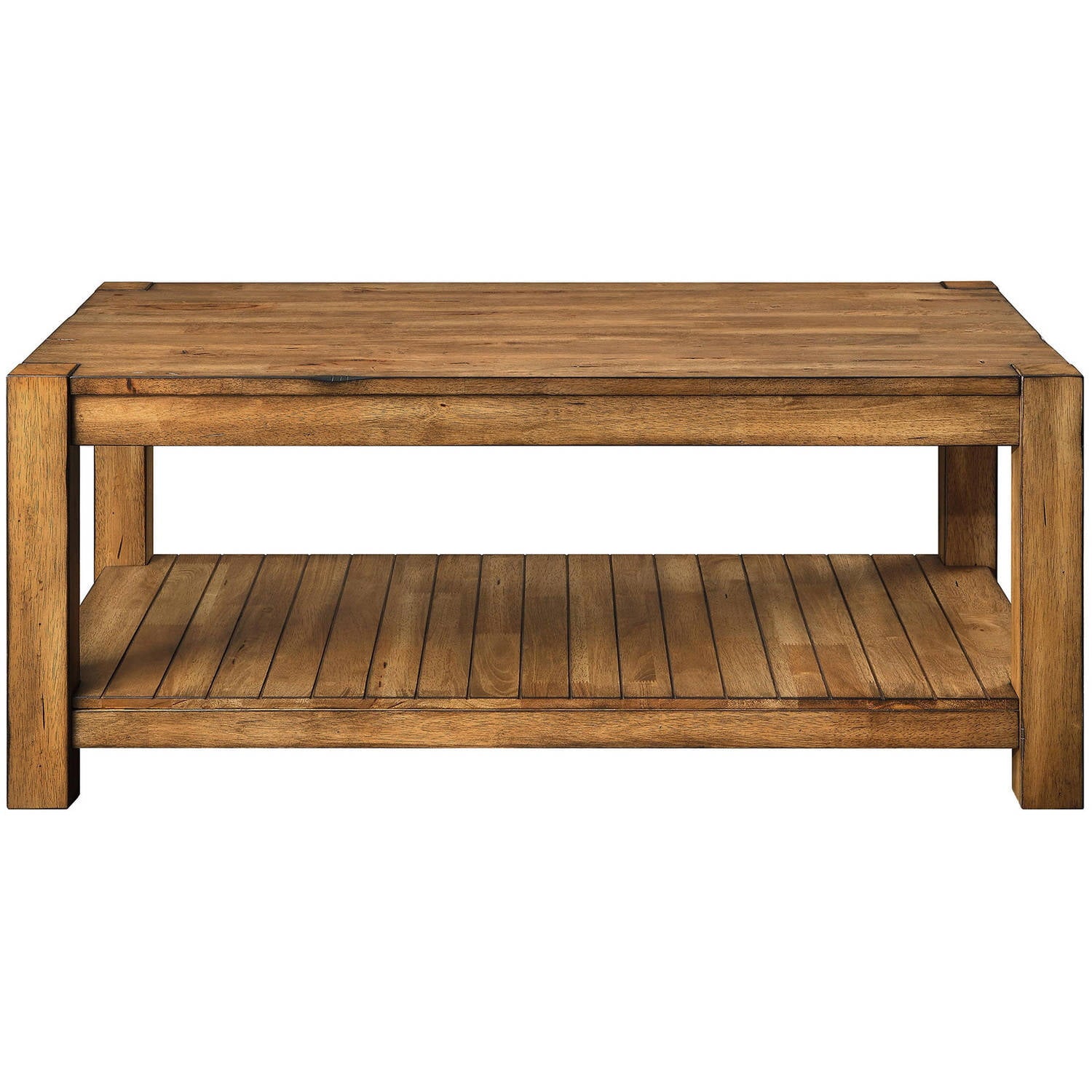 Better Homes and Gardens Bryant Solid Wood Coffee Table， Rustic Maple Brown Finish