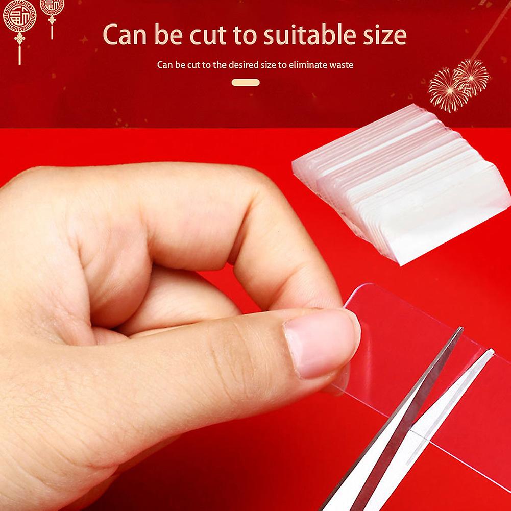 Double Sided Adhesive Tape Pads 60pcs Removable Strong Adhesive Mounting Tape Strips No Residue Transparent Tape For Fixing Carpets/paste Items/craft