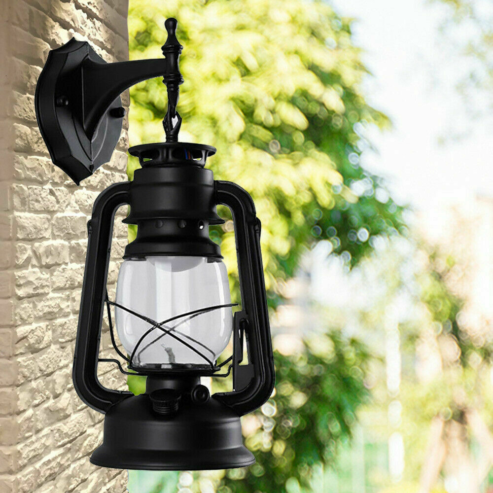 OUKANING Retro Exterior Wall Light Fixture Lantern Lamp Outdoor Garden Lamp Sconce Light