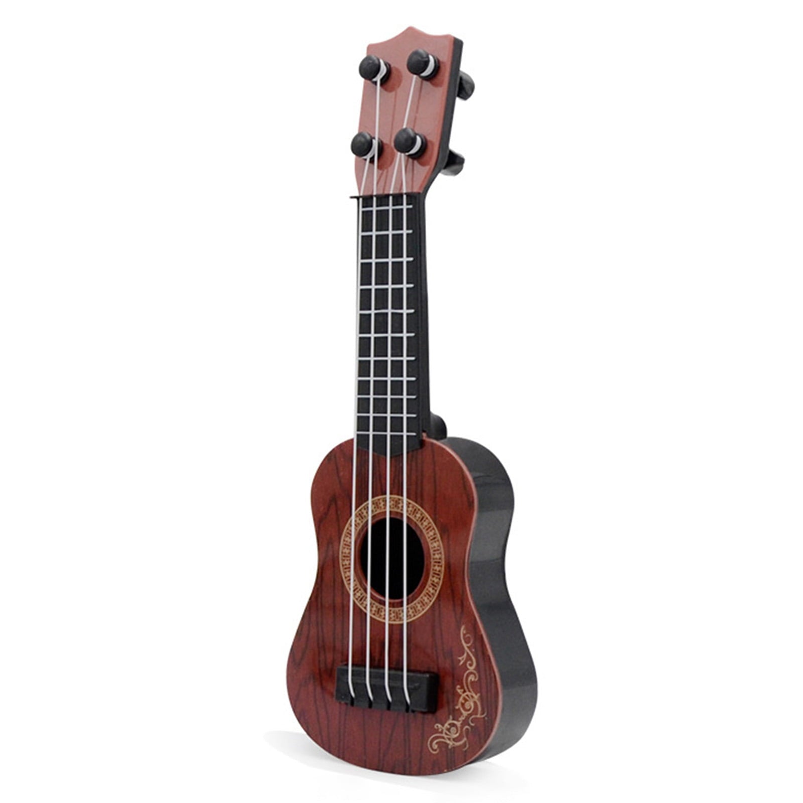 Kids Toy Ukulele Guitar for Toddler， 4 Strings Musical Instruments Educational Toys (Brown)