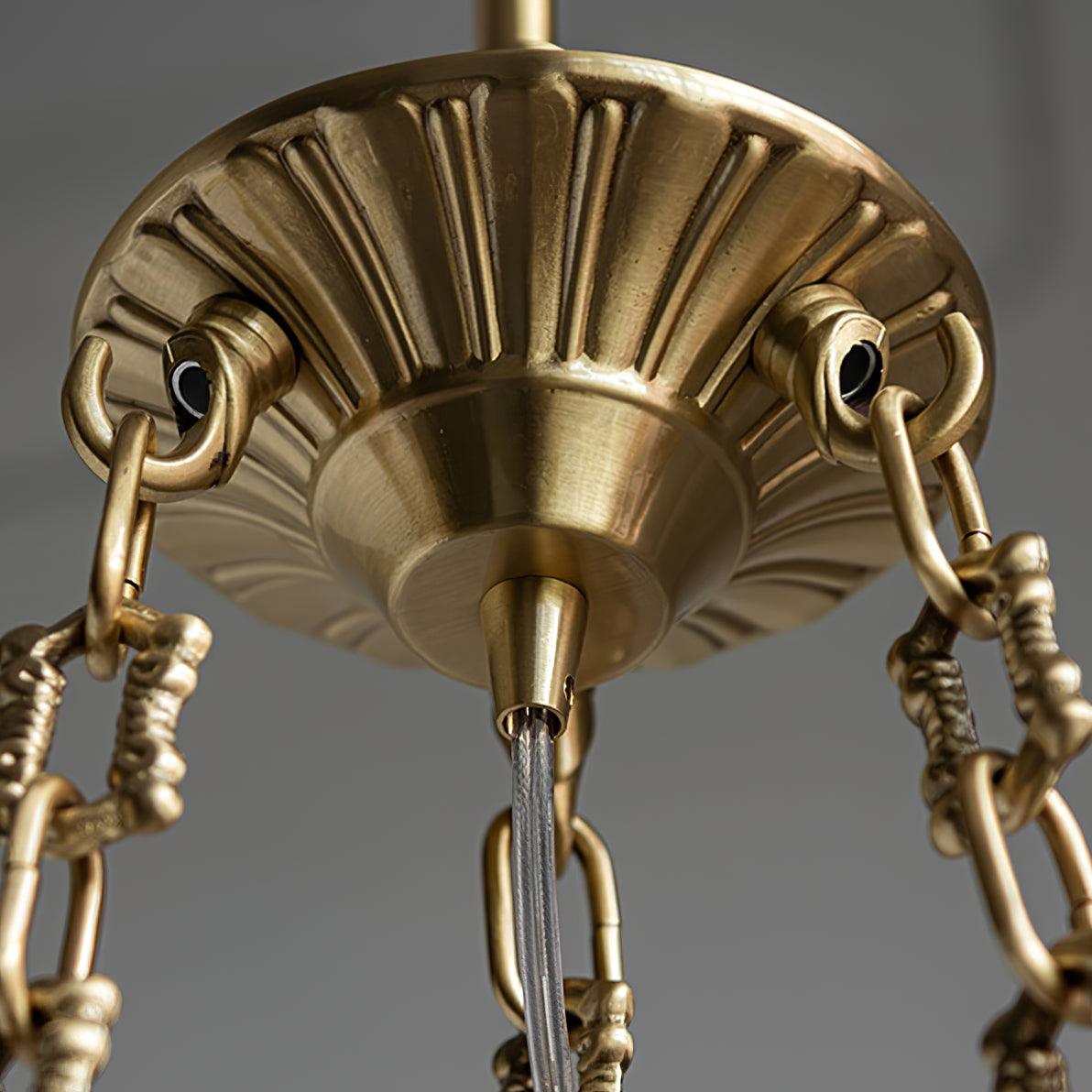 Putti Statuettes Brass Suspension