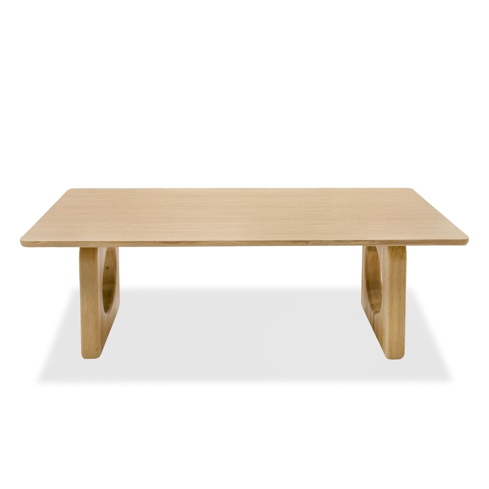 Modrest Washington   Modern Natural Oak Rectangular Dining Table