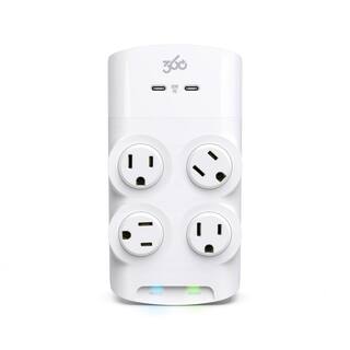 360 Electrical 60-Watt Revolve 4-Outlet Surge Protector 3E0773-WHT6NA