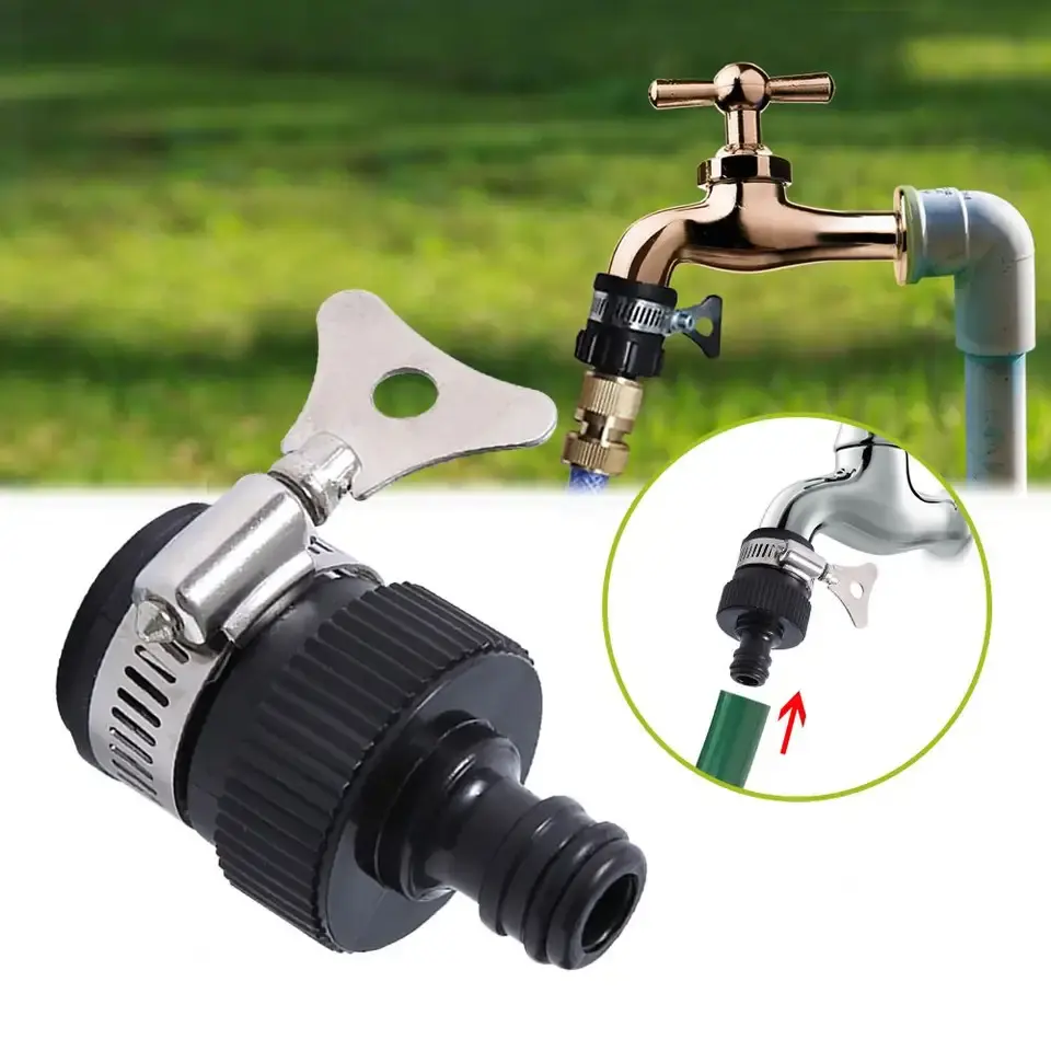 Black nipple connector car wash water gun water pipe connector for household faucets