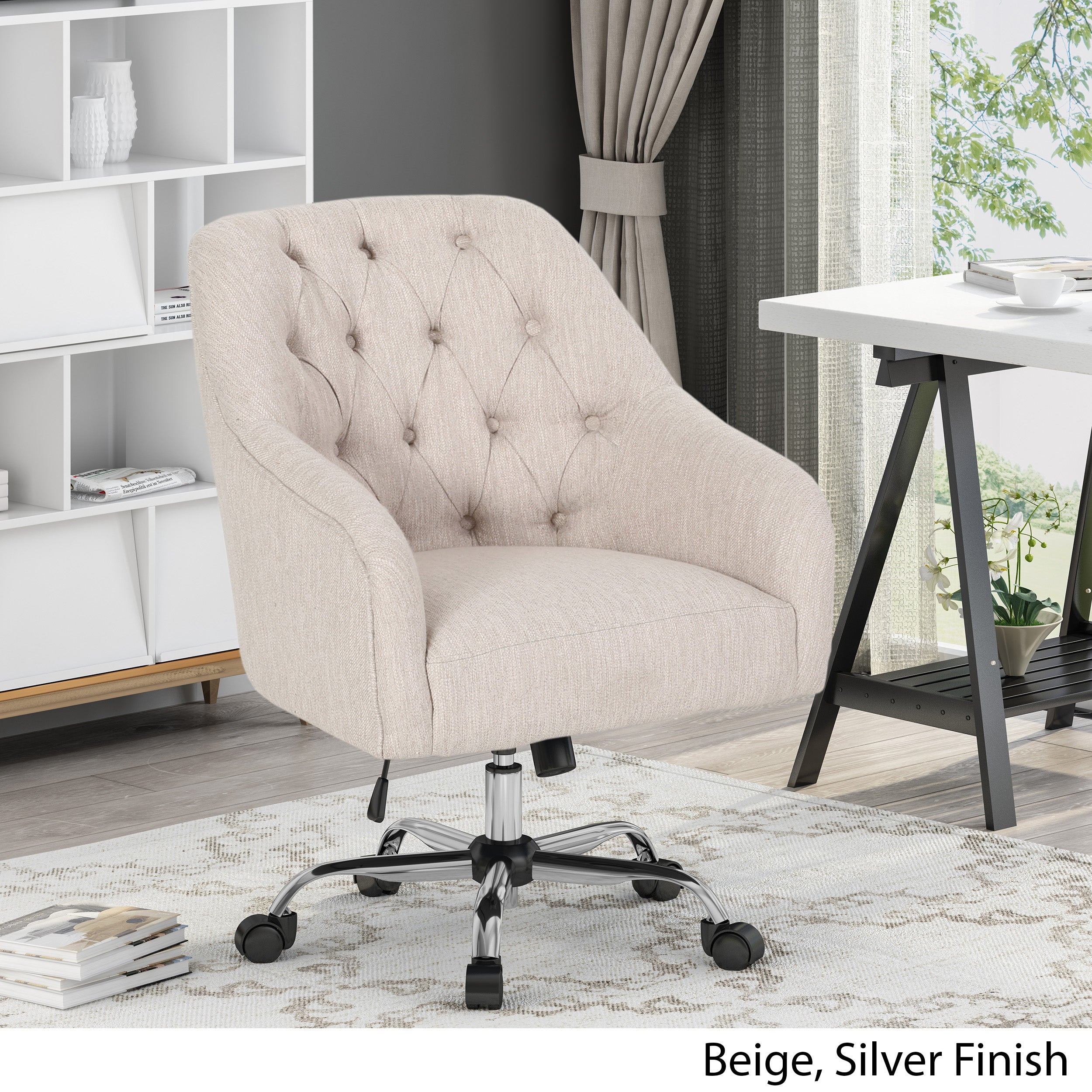 Uriel Tufted Home Office Chair with Swivel Base