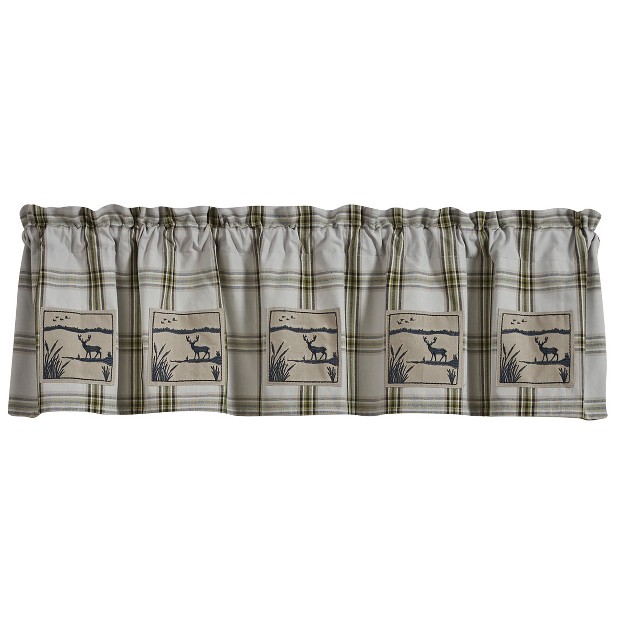 Park Designs Timberline Lined Patch Valance 60x14