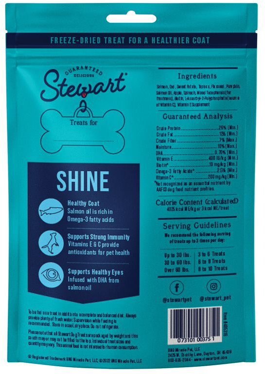 Stewart Shine Salmon and Sweet Potato Recipe Grain-Free Freeze Dried Dog Treat