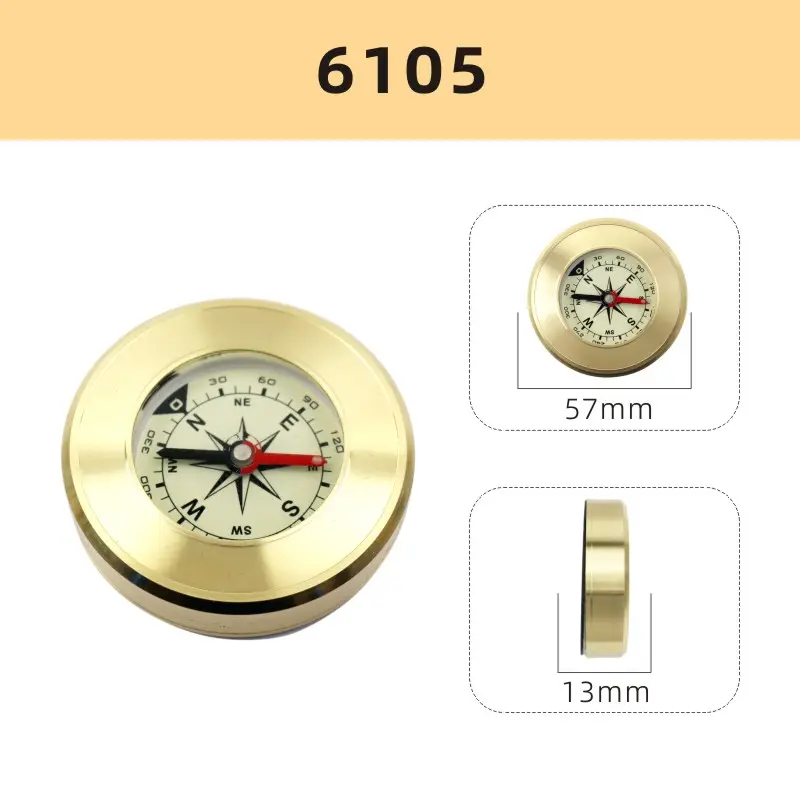 Manufacturers direct sales 57mm brass outdoor mountaineering camping multifunctional compass