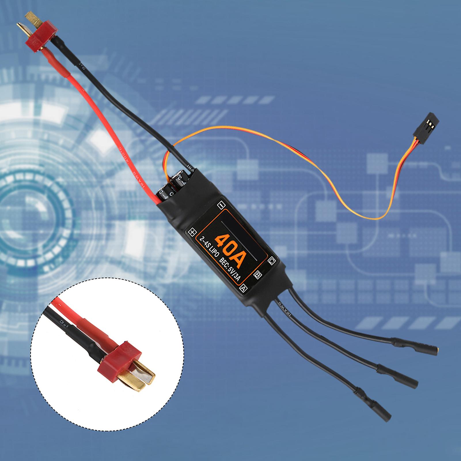 40a Speed Controller Brushless Esc Rc Drone Helicopter Fpv Parts Accessoriesblack