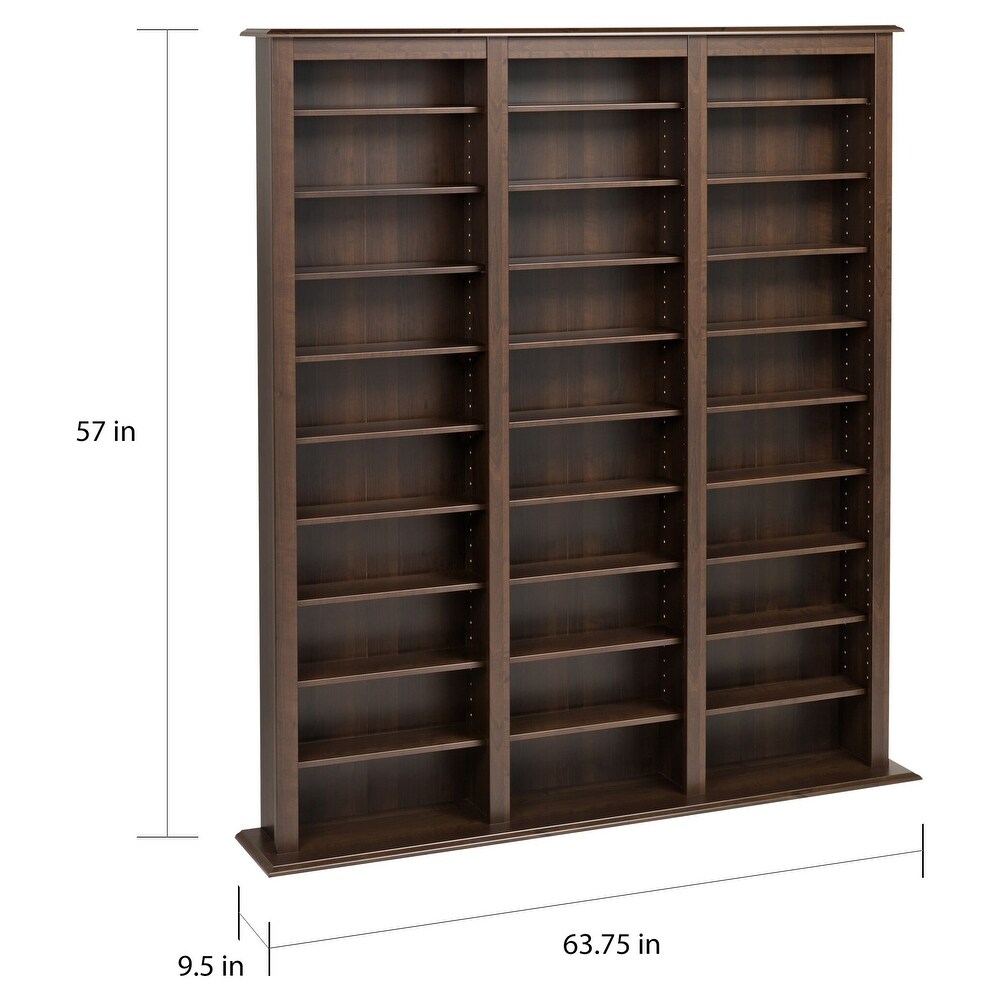 Prepac Everett Espresso Barrister Media Storage Cabinet