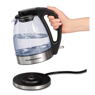 Hamilton Beach 4-Cups Glass Cord Free Electric Kettle 40930