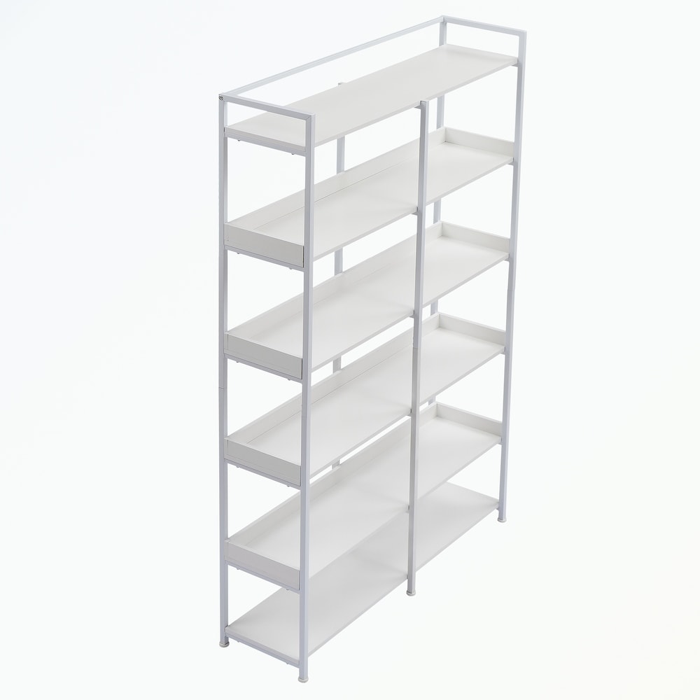 Bookshelf with MDF Boards Stainless Steel Frame