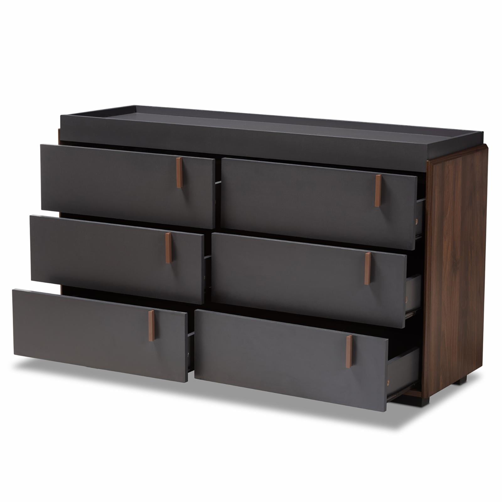 Baxton Studio Rikke 6 Drawer Modern Dresser