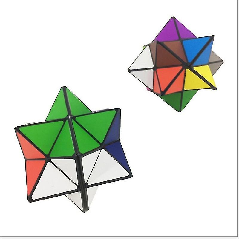 Miman 2 Pcs Colorful Folding Cube Magic Star Infinite Cube Puzzle Toy Children Kids Gift Toy Youth Adult Instruction