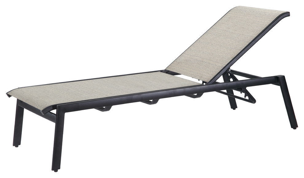 Echelon Sling Chaise Lounges  Set of 2  Carbon  System Stone   Transitional   Outdoor Chaise Lounges   by Gensun  Houzz