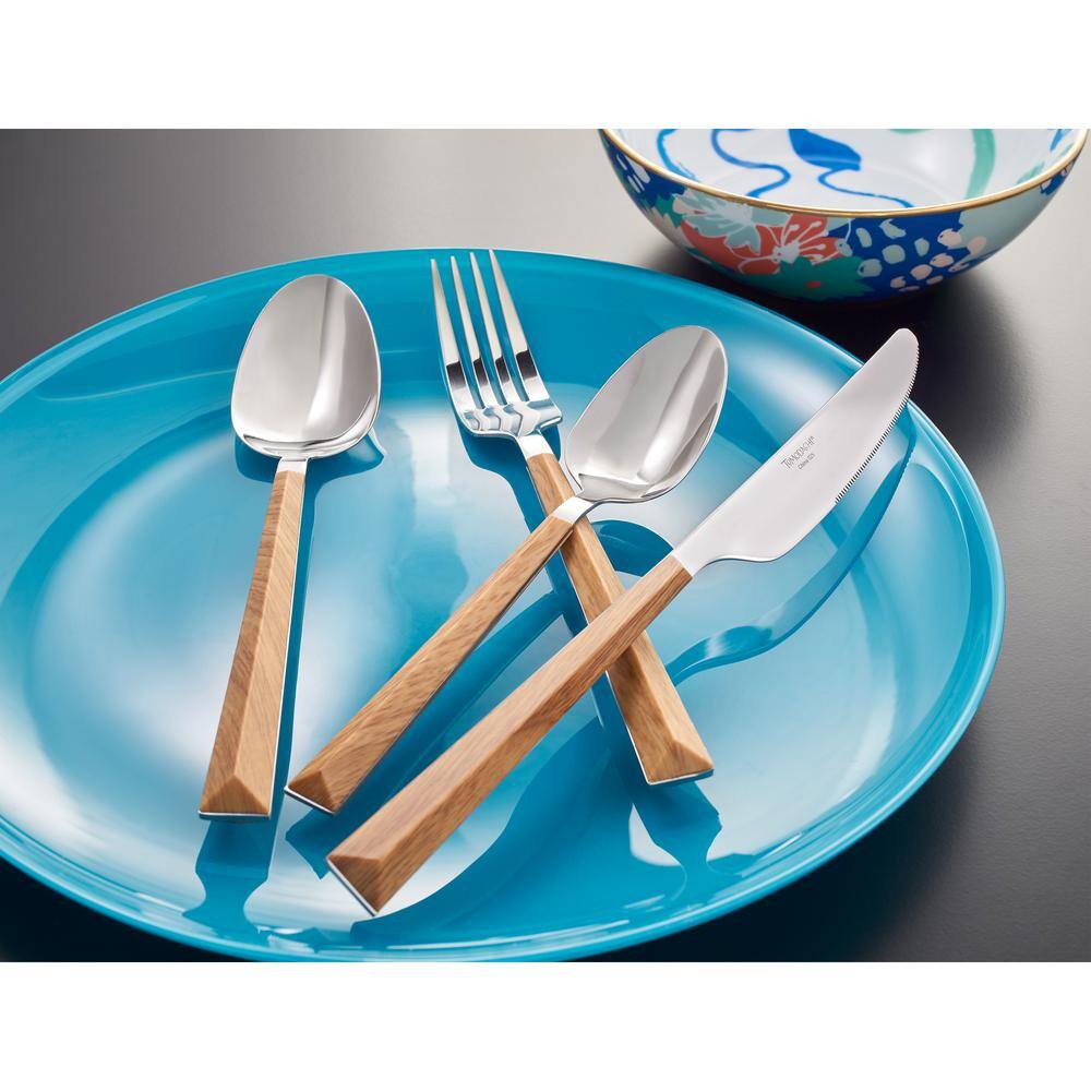 Tomodachi Dali Wood Look 16-Piece Flatware Set TMF81416TC