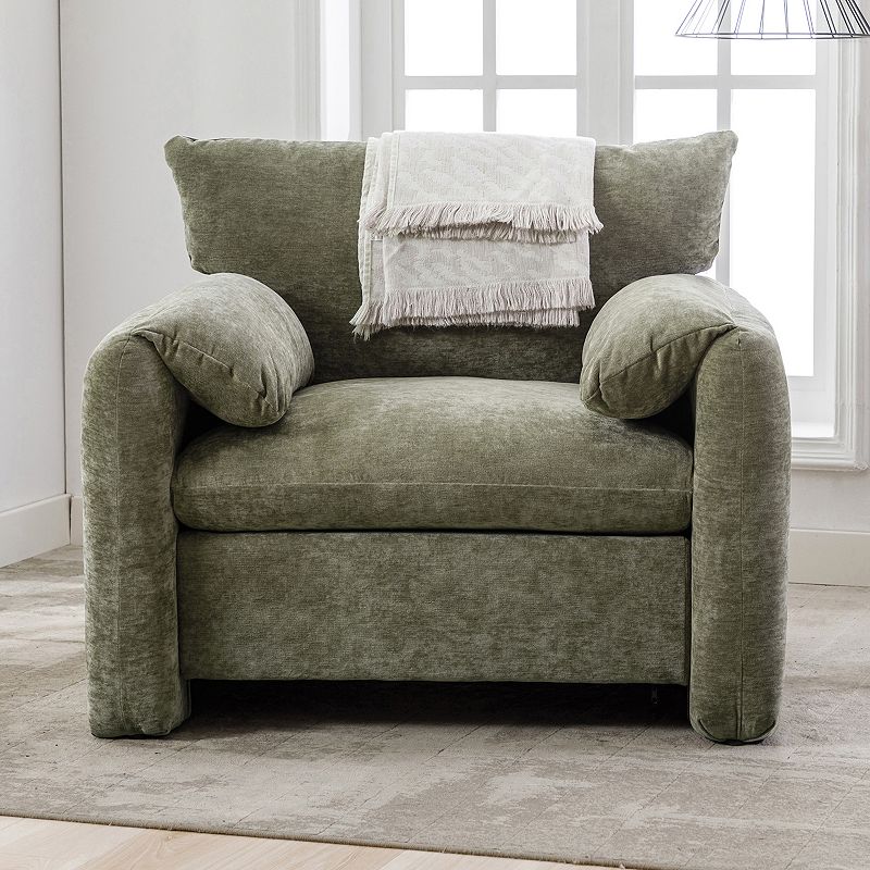 Modern Style Chenille Oversized Armchair Accent Chair Single Sofa