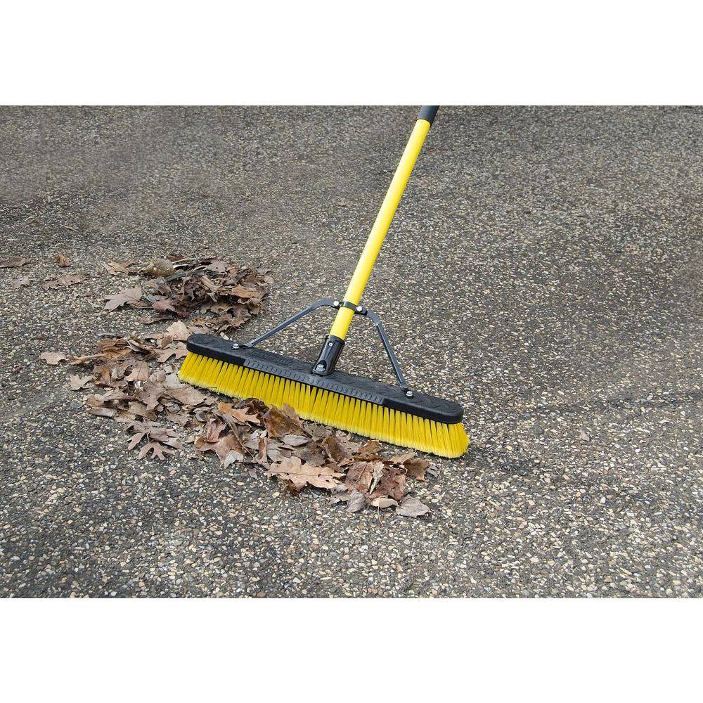 Quickie Jobsite 24 in. Multi-Surface Fiberglass Push Broom 857FGJSHDSU