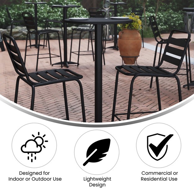 Round Aluminum Indoor outdoor Bar Height Table