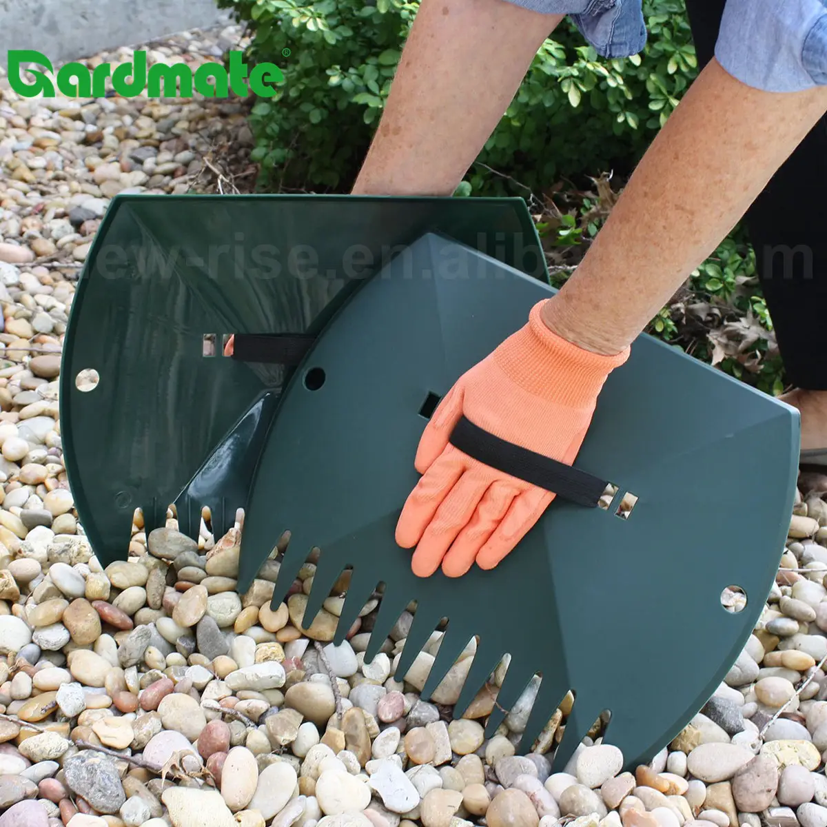 Grass Removal Handheld Leaf Collector Lawn Rubbish Yard Leaf Collector Scoops Hand Leaf Rakes Garden (Set of 2)