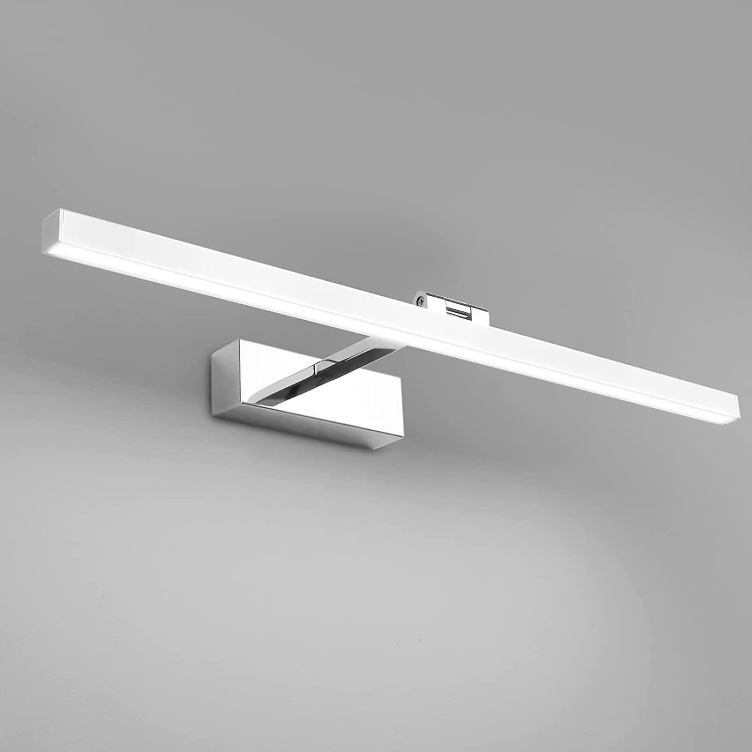 12w Led Bathroom Mirror Light 50cm，ip44，180rotatable，cool White 5500k，silver