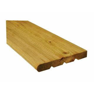 48 in. X 12 in. Pressure-Treated Southern Yellow Pine Wood Step-Tread 105655