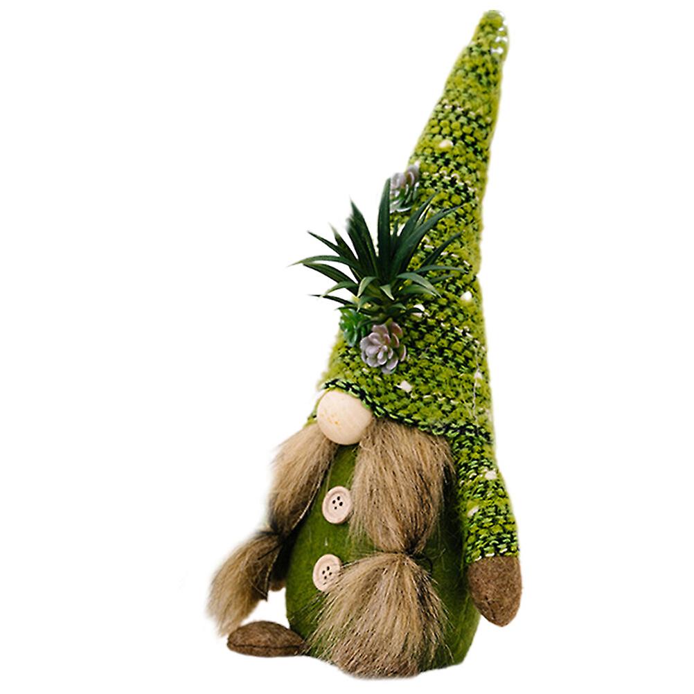 Succulent Gnome Plush Gnome Doll Decor Plant Table Gnome Doll Desktop Gnome Doll