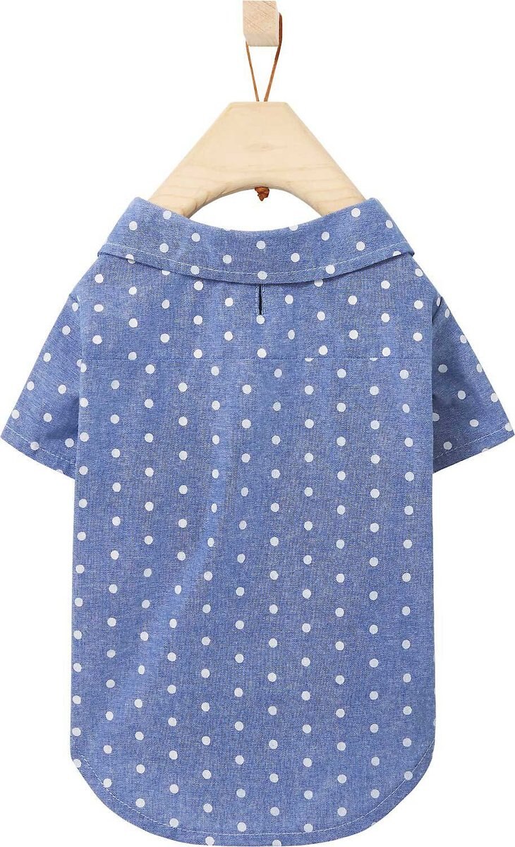 Frisco Polka Dot Chambray Dog and Cat Button Up Shirt