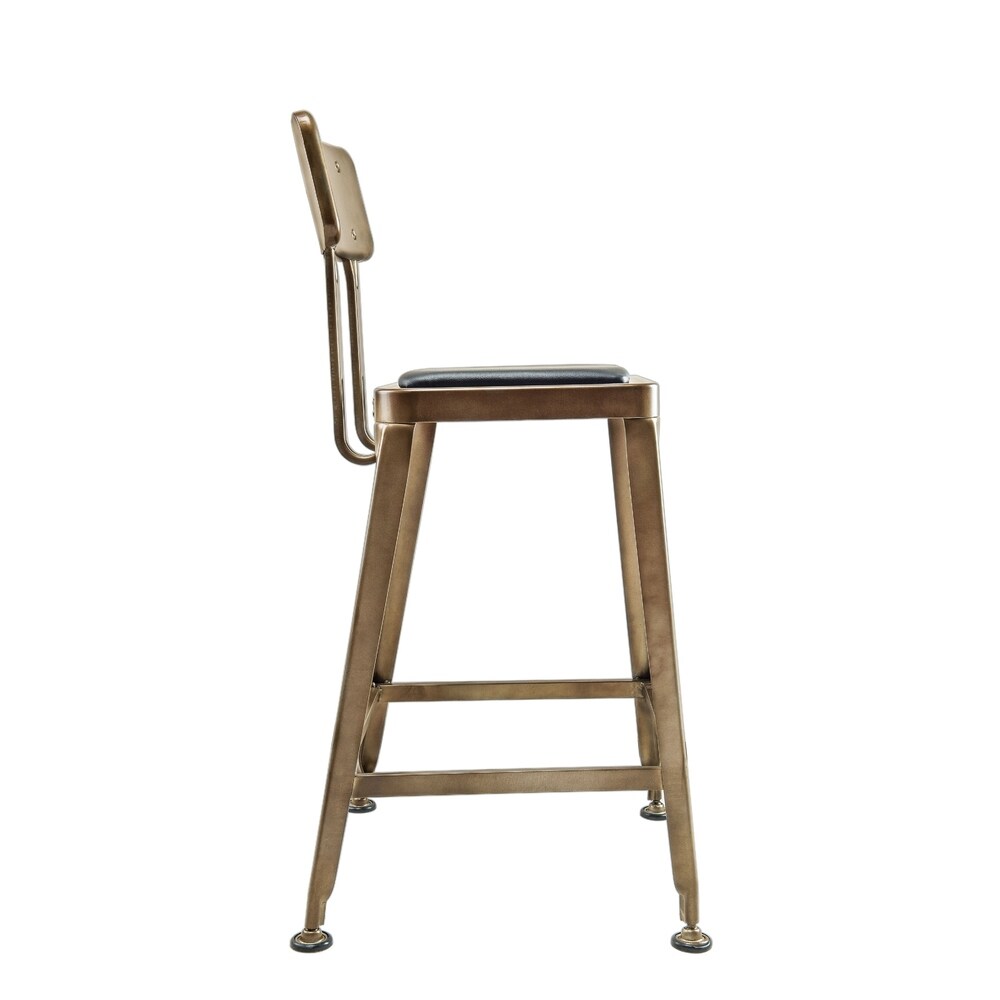 Tool counter stool  26 seat height and Solid Metal frame with solid wood.