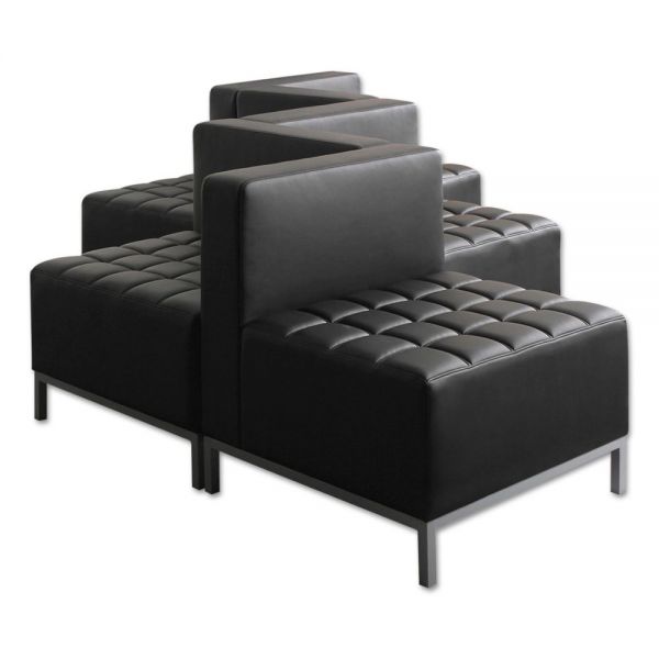 Alera QUB Series Corner Sectional， 26.38w x 26.38d x 30.5h， Black