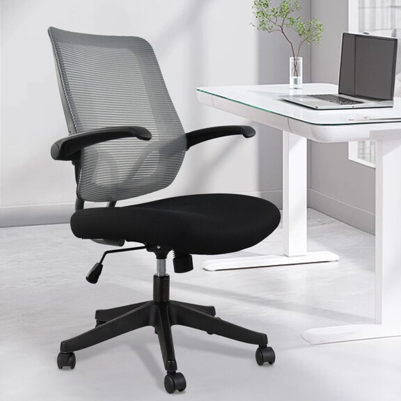 Mid task office chair with flip up arms  tilt angl...