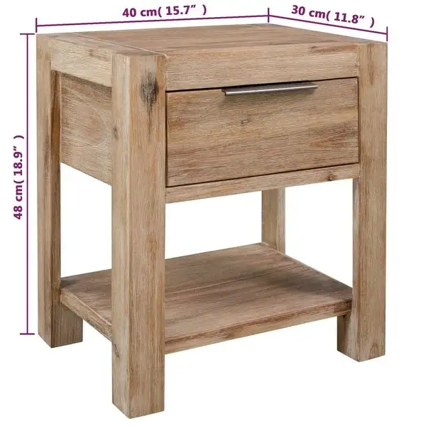 Nightstand with Drawer 15.7