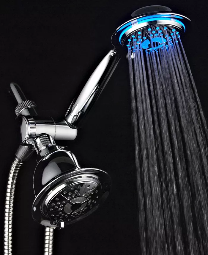 Powerspa 3-Color LED Shower Twin Showerhead Combo System