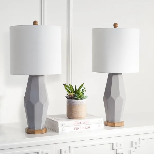 SAFAVIEH Lighting Landren 27-inch Ceramic LED Table Lamp (Set of 2) - 12